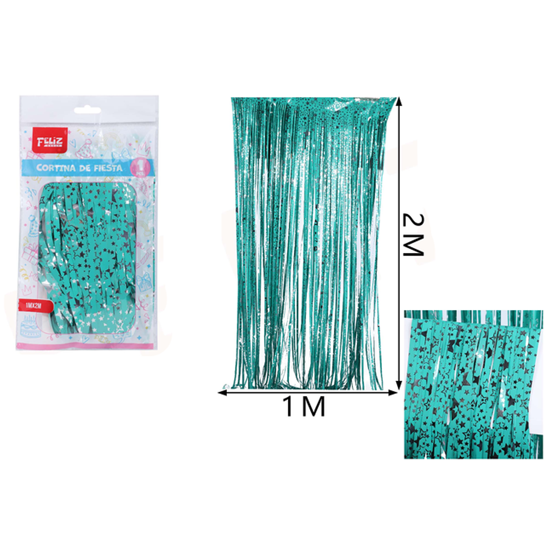 Cortina Estrella Verde 1*2M 1
