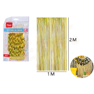 Cortina de Fiesta Tornasol Dorado 1*2M