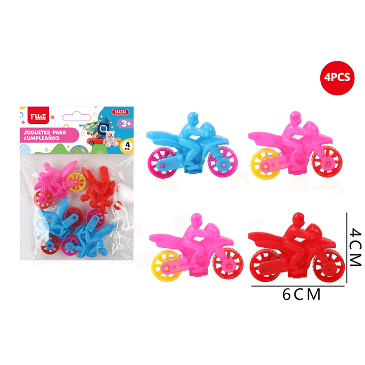 Juguetes para piñata motociclista 4pcs 1