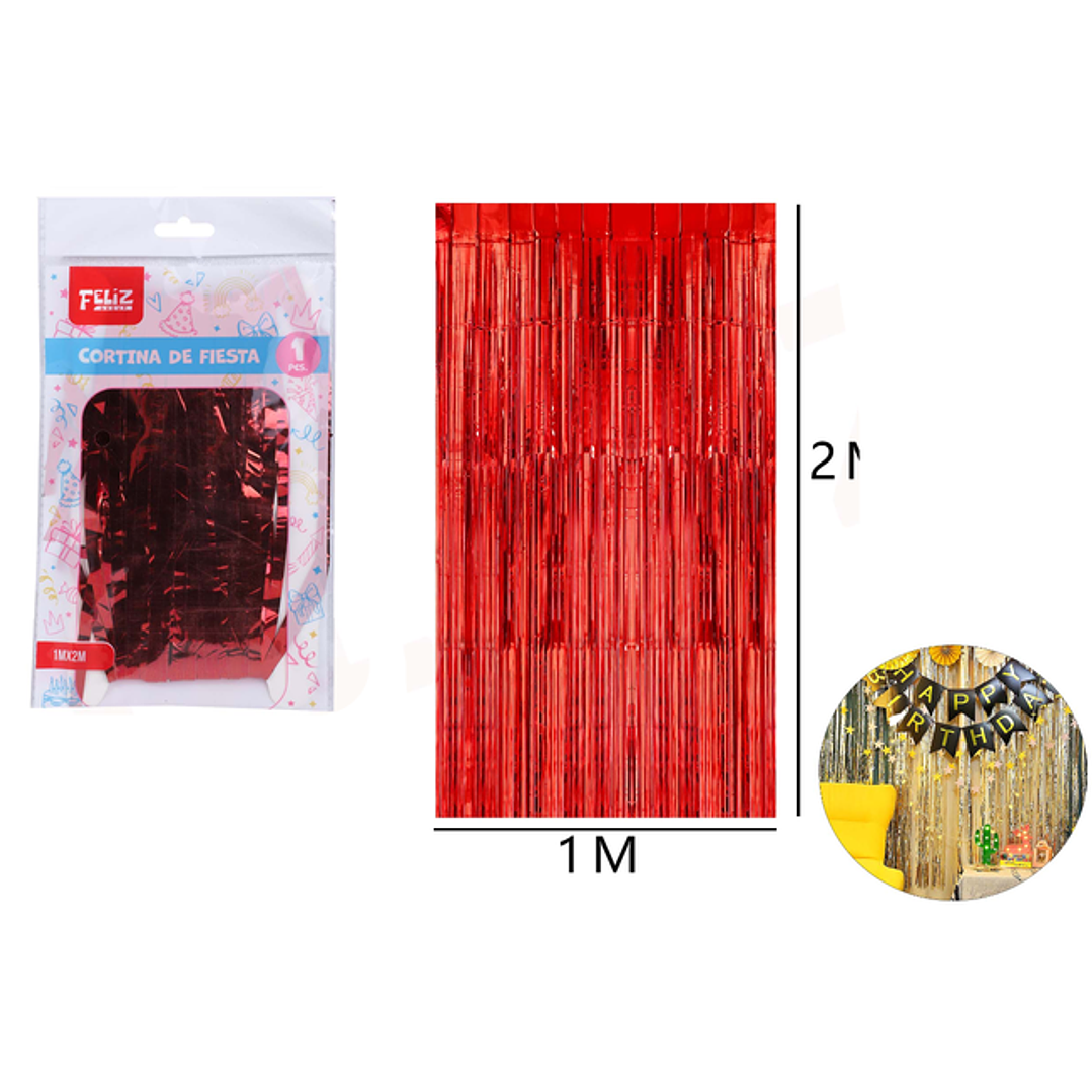 Cortina de Fiesta Rojo 1*2M 1