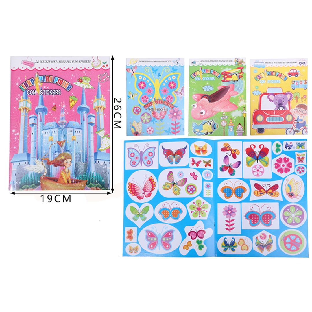 Libro para Pintar Stickers Princesas 1