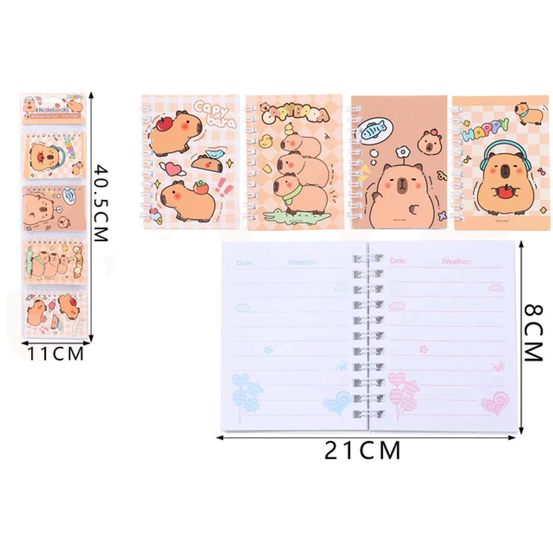 Mini Libreta Capibara 2 4pcs 1