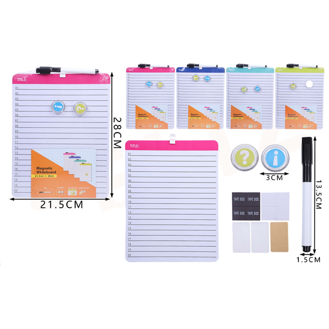 Pizarra Magnética líneas 21.5x28cm 1