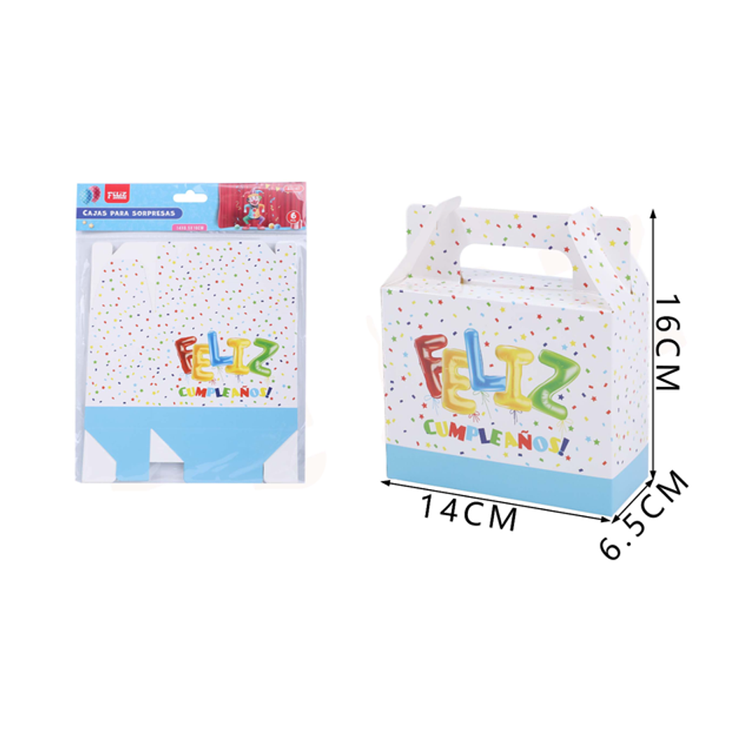 Caja de Sorpresas Celeste 16cm 6pcs 1