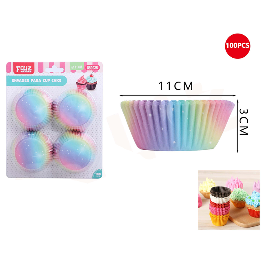 Envases para Cupcake Arcoiris 11*3cm 100pcs 1
