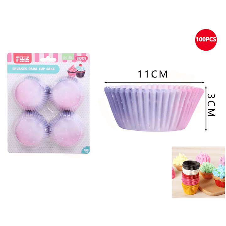 Envases para Cupcake morado 11*3cm 100pcs 1