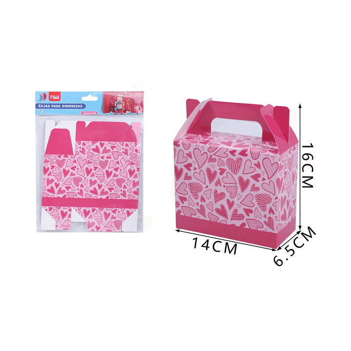 Caja de Sorpresas Corazón 16cm 6pcs 1