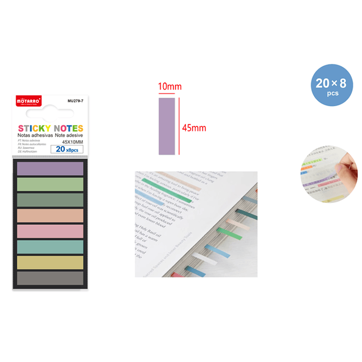 Separadores Adhesivos agrisados 8*20pcs Pet 1