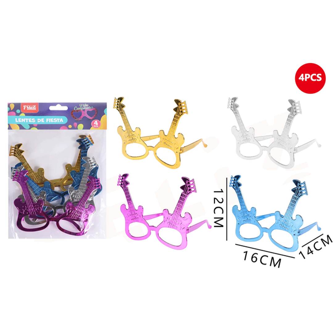 Lentes de Fiesta Guitarra 16*14*12cm 4pcs 1