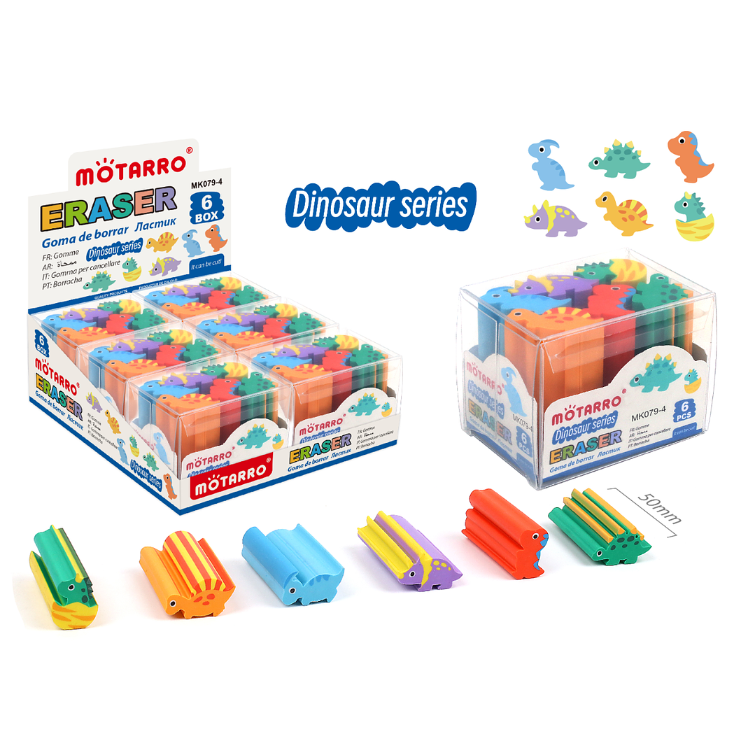 Goma de Borrar Dinosaurio 6unidades 1