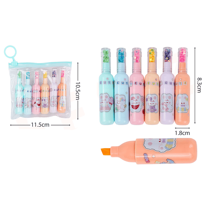 Destacador Flúor Botella 11.5x10.5cm 1