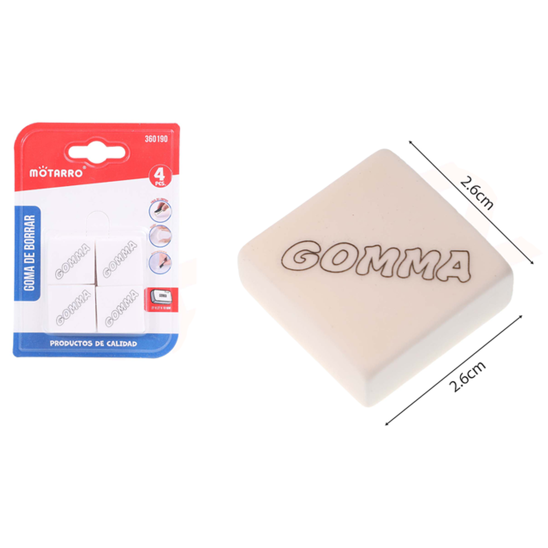 Goma de Borrar 4pcs 1