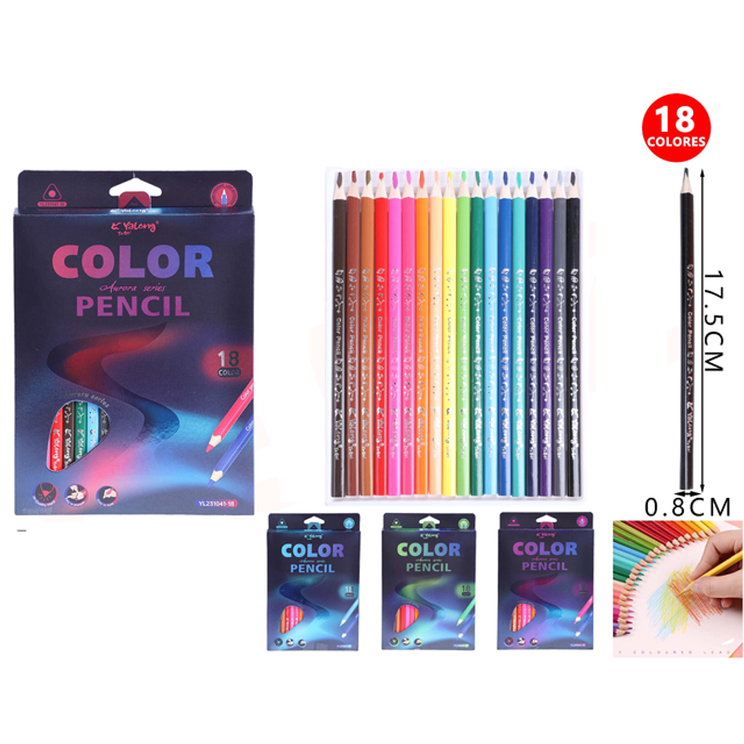 Lápices de colores Yalong 17.5cm 18pcs 1