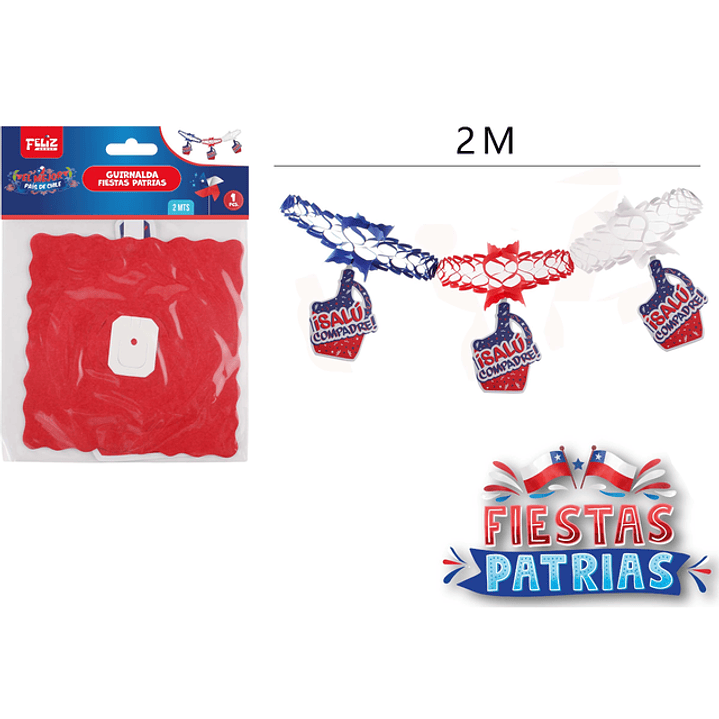 Guirnalda Salu Compadre Fiestas Patrias 2M 1