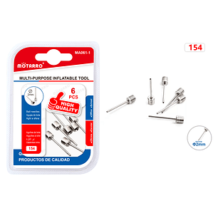 Aguja Para Inflar Pelotas 6Pcs 2Mm