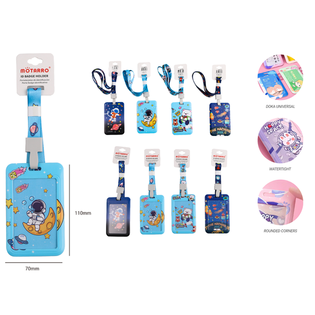 Porta credencial Con Lanyard Astronauta 70x110mm 1