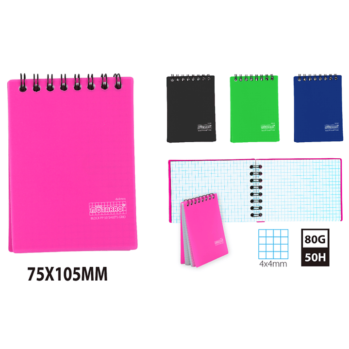 Libreta Con Espiral 50Hojas 75x10.5Mm 1