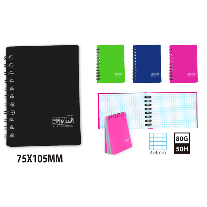 Mini Libreta Pocket Scribbles – 7.5×10.5 cm, 50 Hojas, Espiral 1