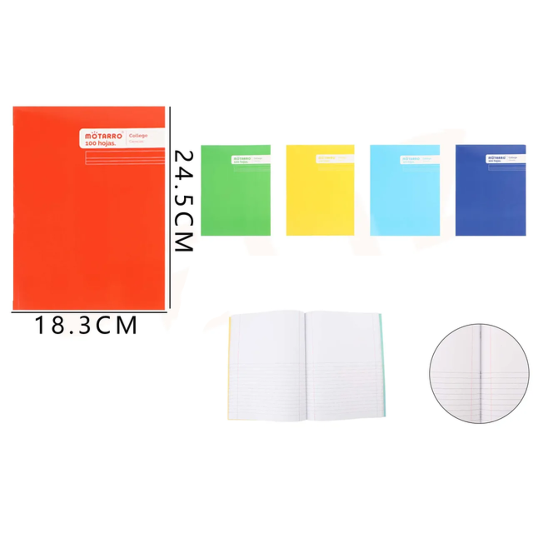 Cuaderno College Ciencias 24.5*18.3 100Hojas 1
