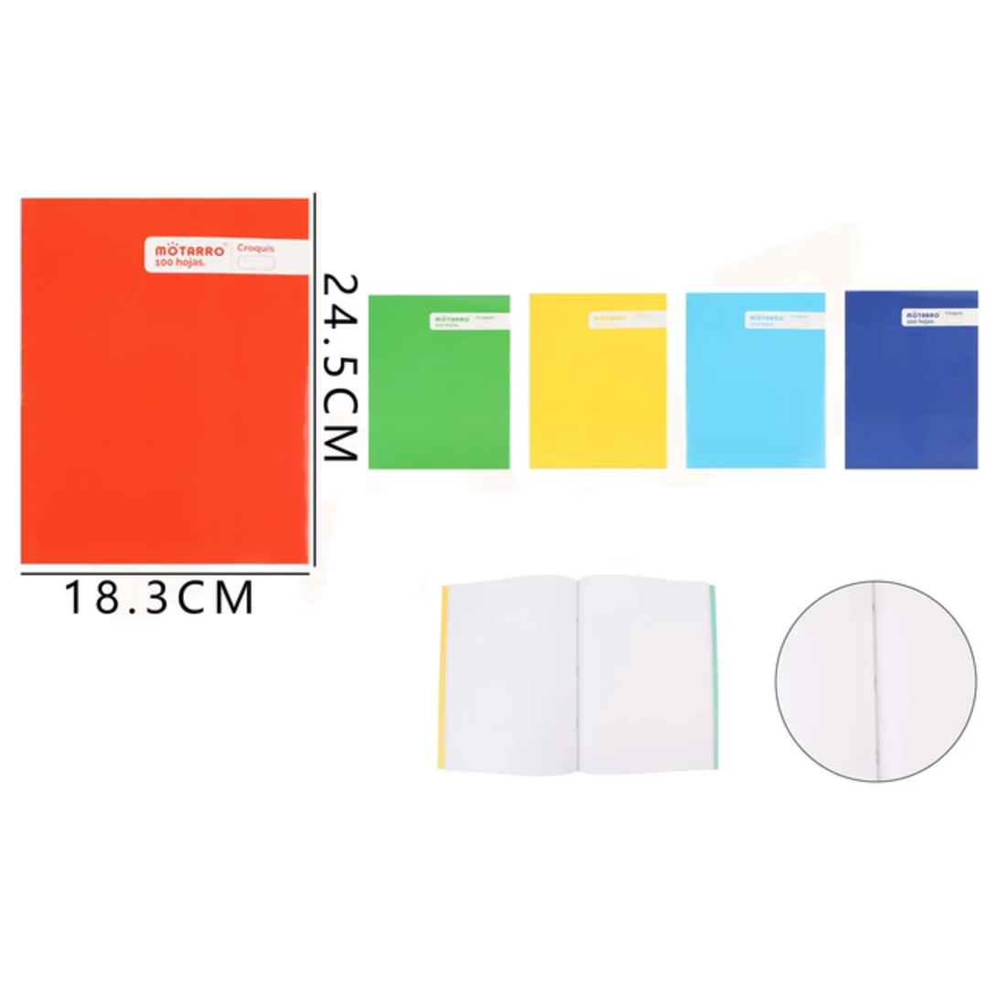 Cuaderno College Croquis 24.5*18.3cm 100Hojas 1