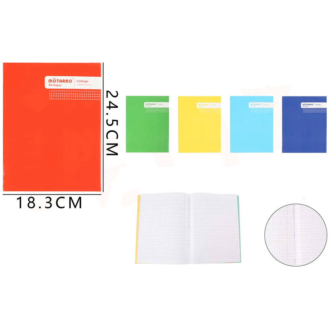 Cuaderno de Caligrafía Vertical College 5mm 80Hojas 1