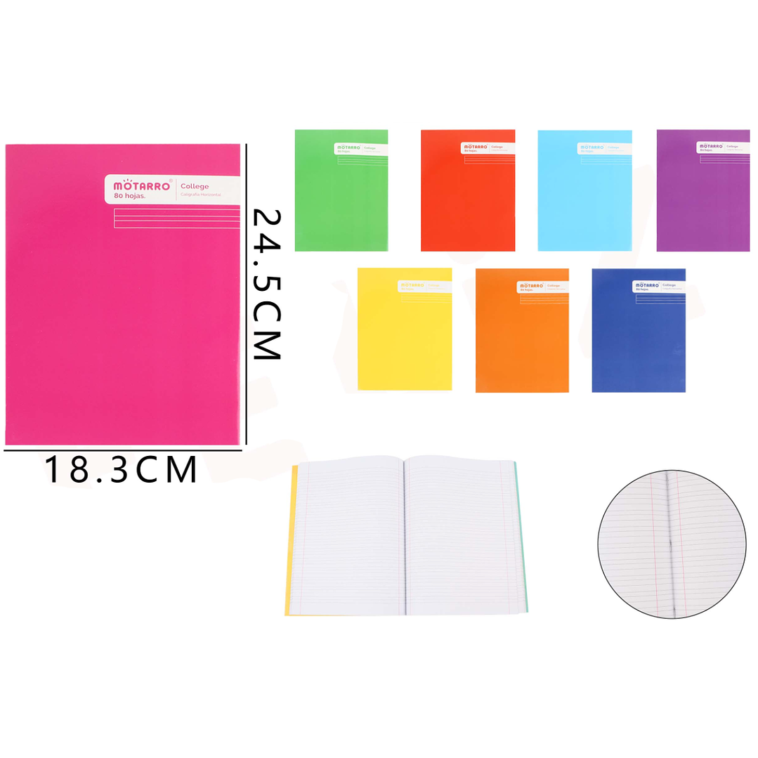 Cuaderno Caligrafia Horizontal 24.5*18.3cm 80Hojas 1
