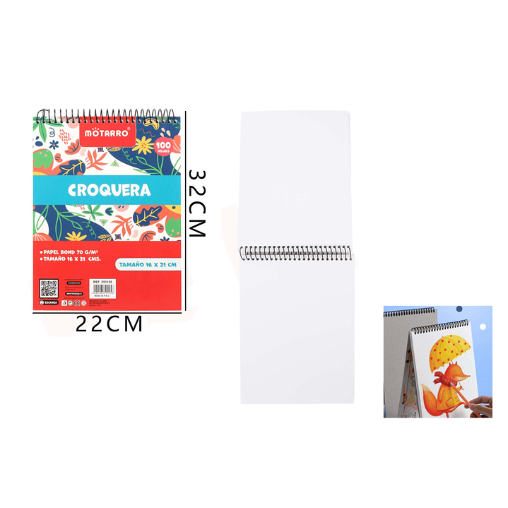 Croquera y Bocetos 16×21 cm – 100 Hojas 1