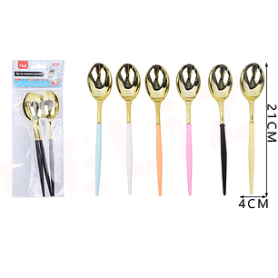 Cucharas doradas 3pcs 21cm