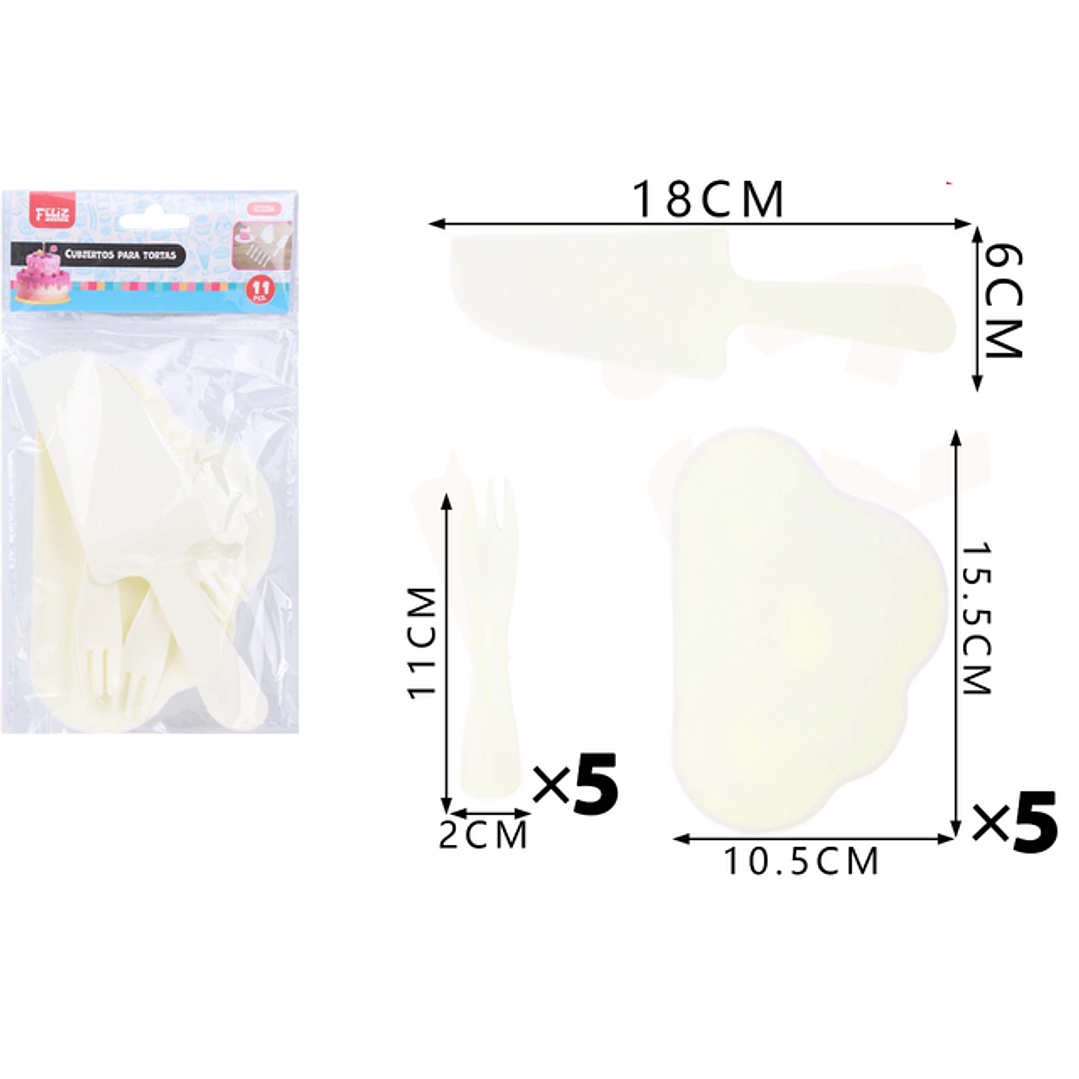 Juego de Cubiertos Nube Blanco 11pcs 1