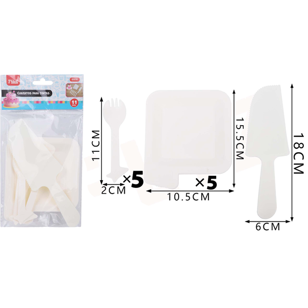 Juego de Cubiertos Blanco 11pcs 1