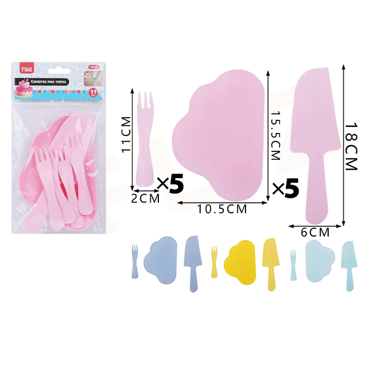 Juego de Cubiertos Multicolor 11pcs 1