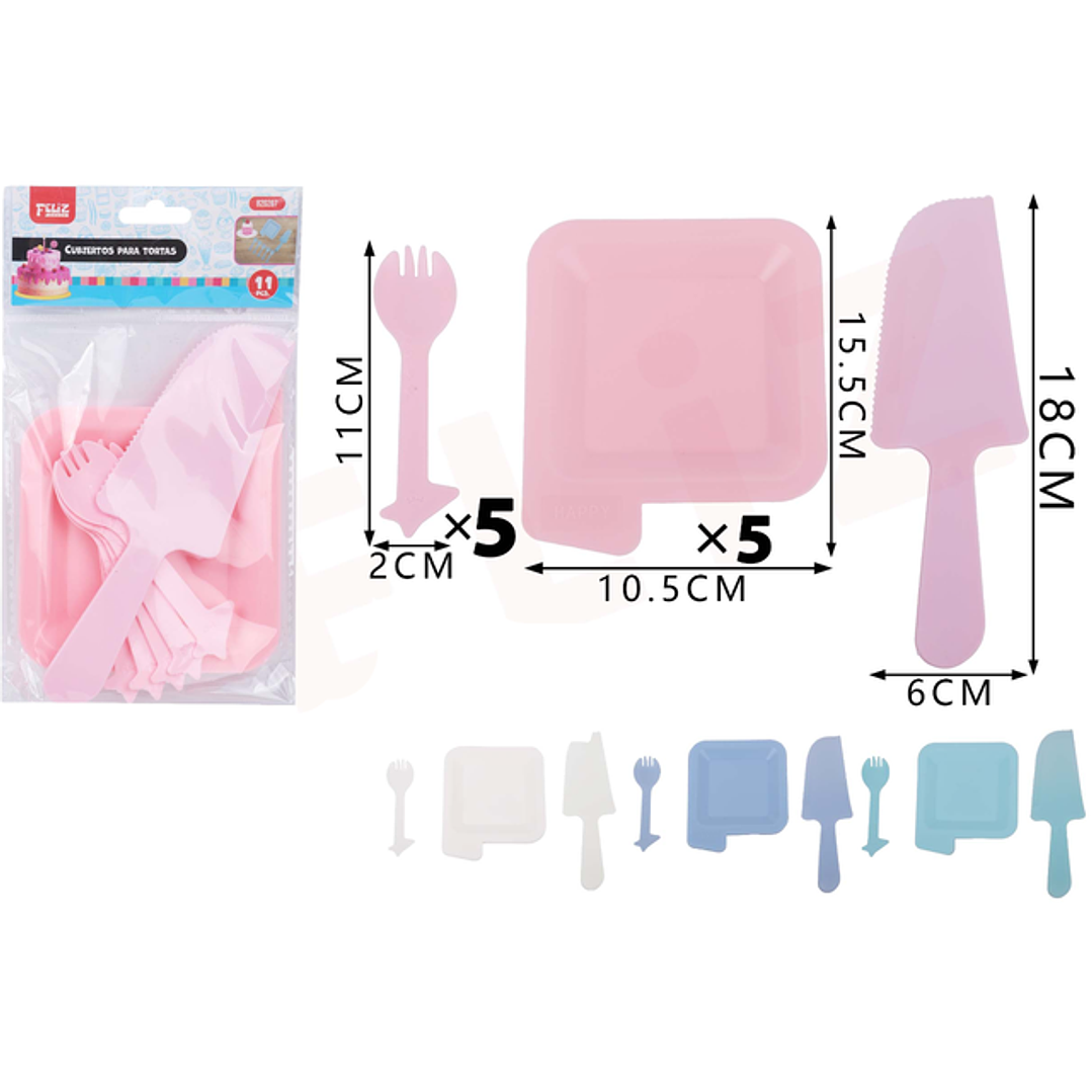 Juego de Cubiertos Multicolor 11pcs 1