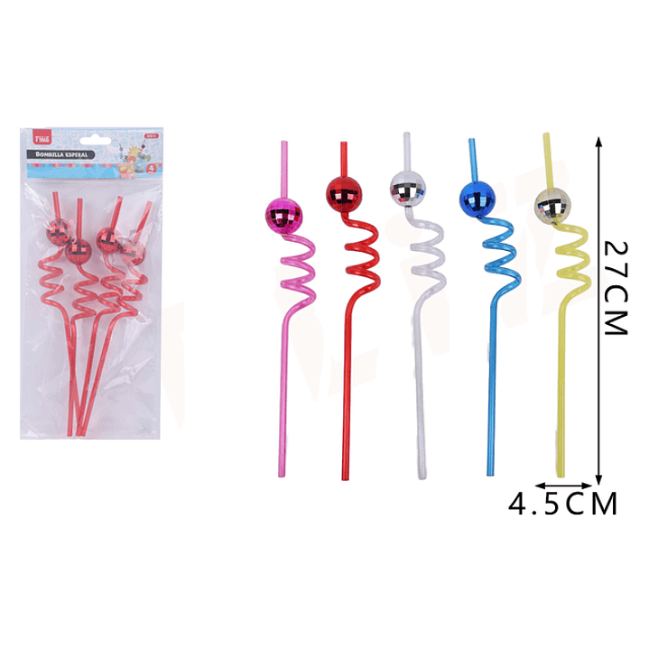 Bombilla Bola Disco 4pcs 27cm 1