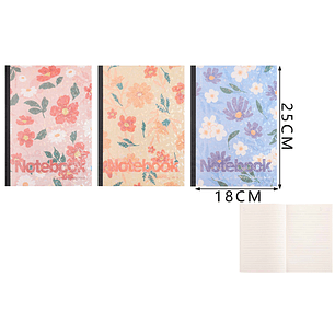 Libreta Flores 40Hojas 1825Cm B5 176X25Cm