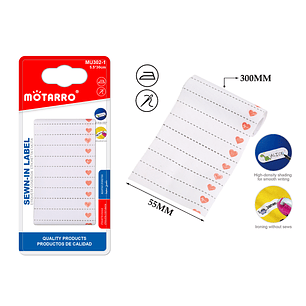 Etiqueta sin costura Corazón 5.5*30cm