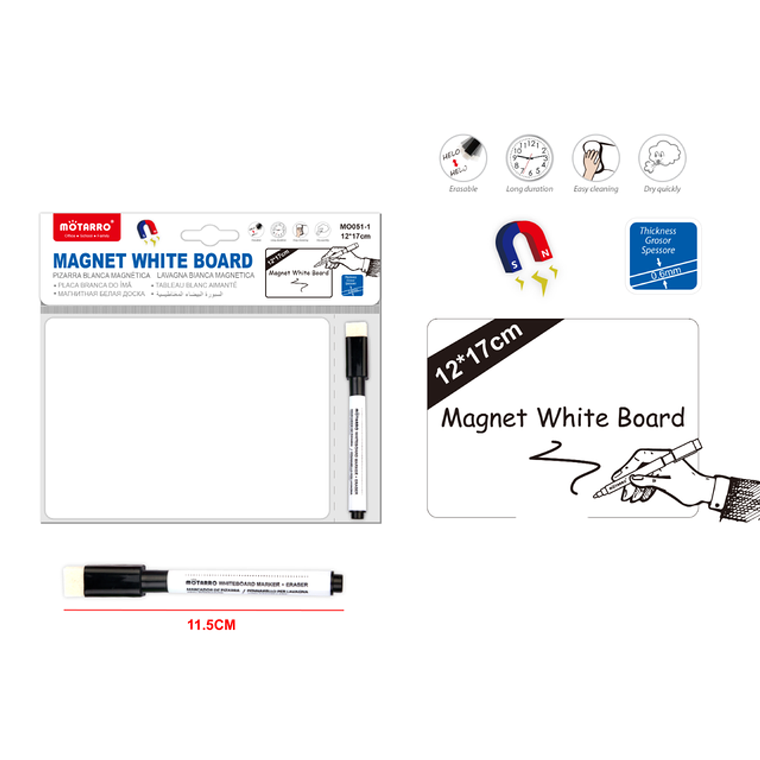 Pizarra Magnética+Plumón 12*17cm 1