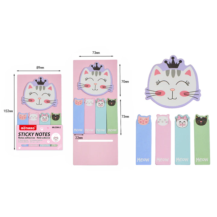 Notas Adhesivas Gatito 5pcs 1