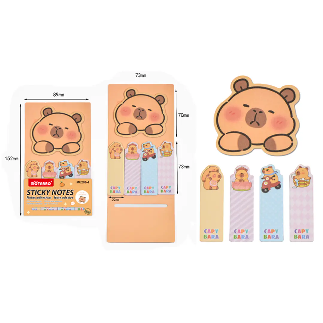 Notas Adhesivas Capibara 5pcs 1