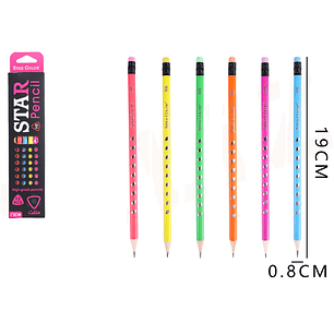 Lápices Grafitos Colores HB 19cm 12pcs