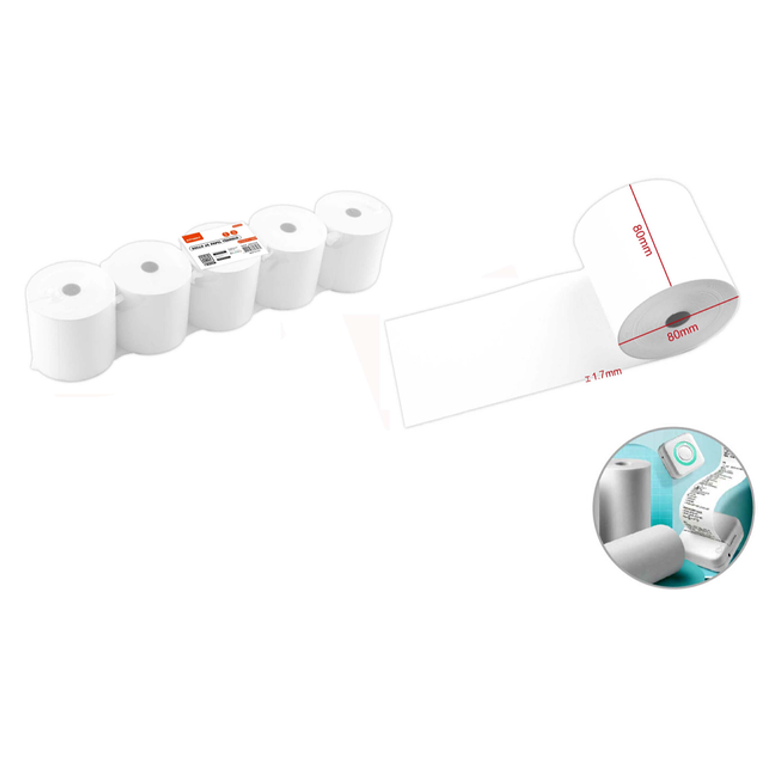 Rollos de Papel Térmico 50pcs 80x1.7mm 1