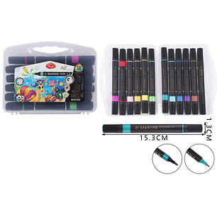 Plumones de Colores Pulpo 15.3cm 12pcs