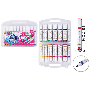 Plumones de Colores Ballena 10.7cm 24pcs