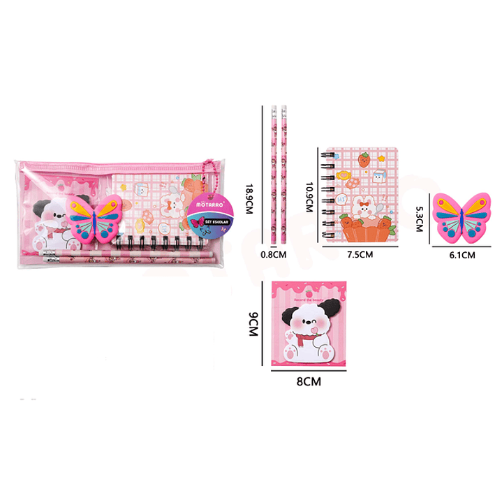 Set Escolar Mariposa 5pcs 1