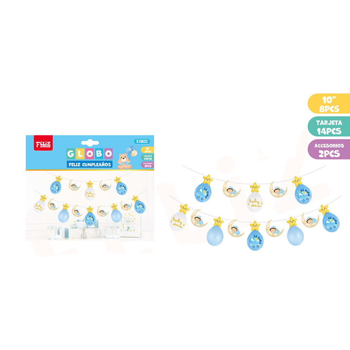 Guirnalda con Globos es Niño 24pcs 1