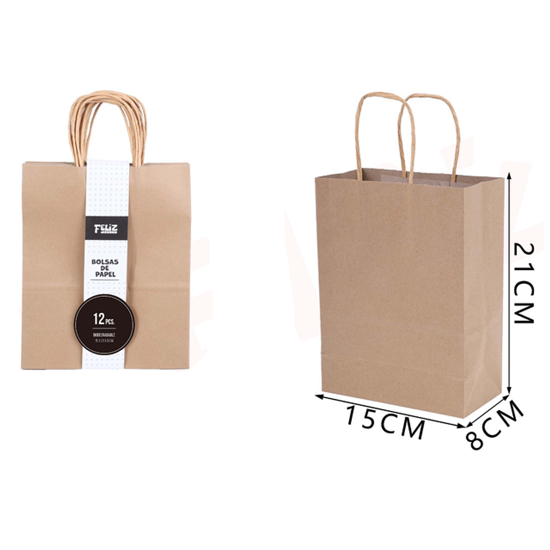 Bolsas de Papel Kraft 15*21*8cm 1