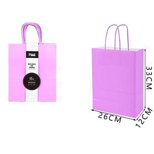 Bolsas de Papel Fucsia 26*33*12cm