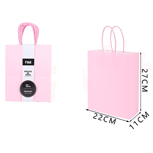 Bolsas de Papel Rosado 22*27*11cm