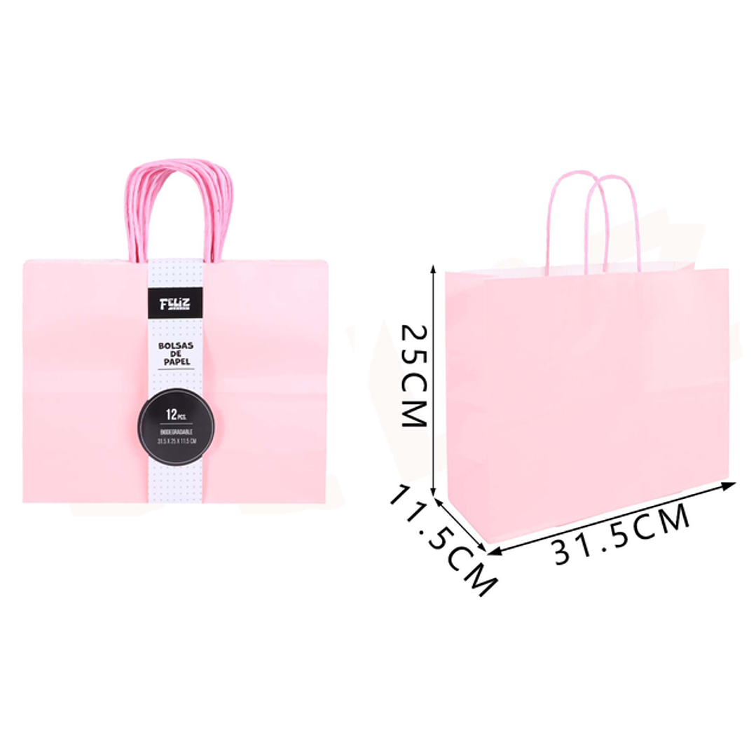 Bolsas de Papel Rosado 31.5*25*11.5cm 1