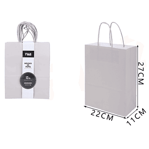 Bolsas de Papel Gris 22*27*11cm