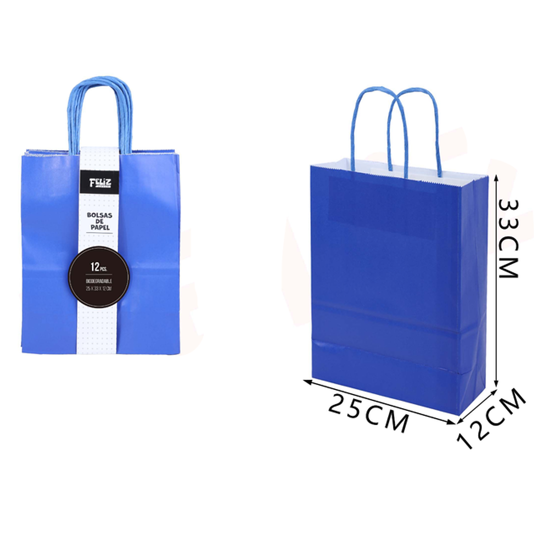 Bolsas de Papel Azul 26*33*12cm 1